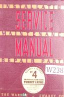 Warner & Swasey-Warner & Swasey No. 4, M-1320 - Lot 31 Turret Lathe Service Manual Year (1941)-Lot 31-M-1320-No. 4-01